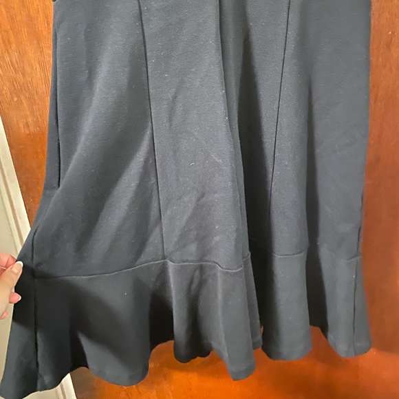 LOFT Black Ponte Flare Dress - Picture 3 of 3